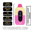 Pink Sour Straws Hidden Hills X Fifty Bar Vape Specifications