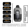 Iced Strawberry Pear Fifty Bar 20K Midnight Series Disposable Vape Specifications