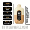 Tres Leches Hidden Hills X Fifty Bar 20k Disposable Vape Specifications