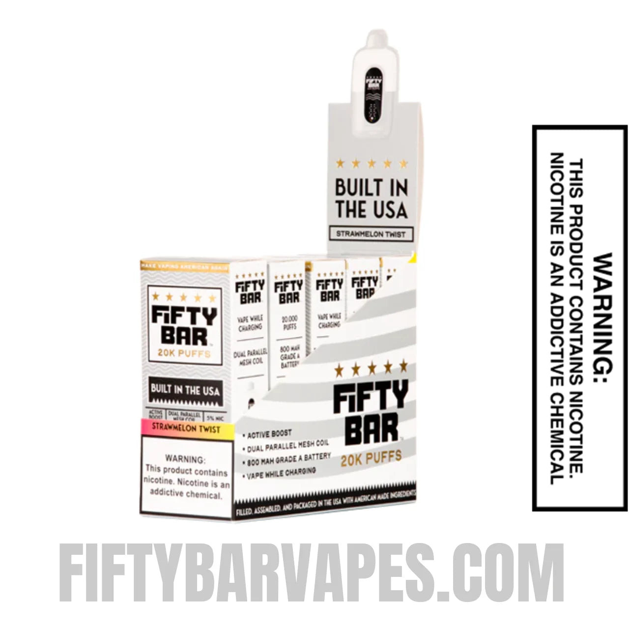 Strawmelon Twist Fifty Bar 20k Disposable Vape With Bundle Pack