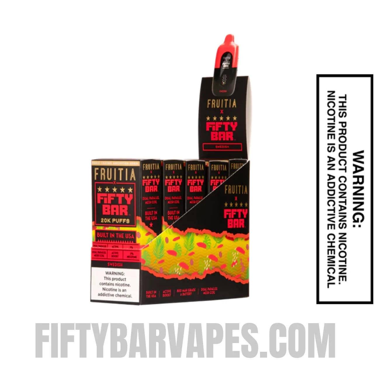 Swedish Fruitia X Fifty Bar 20K Vape With Package Box