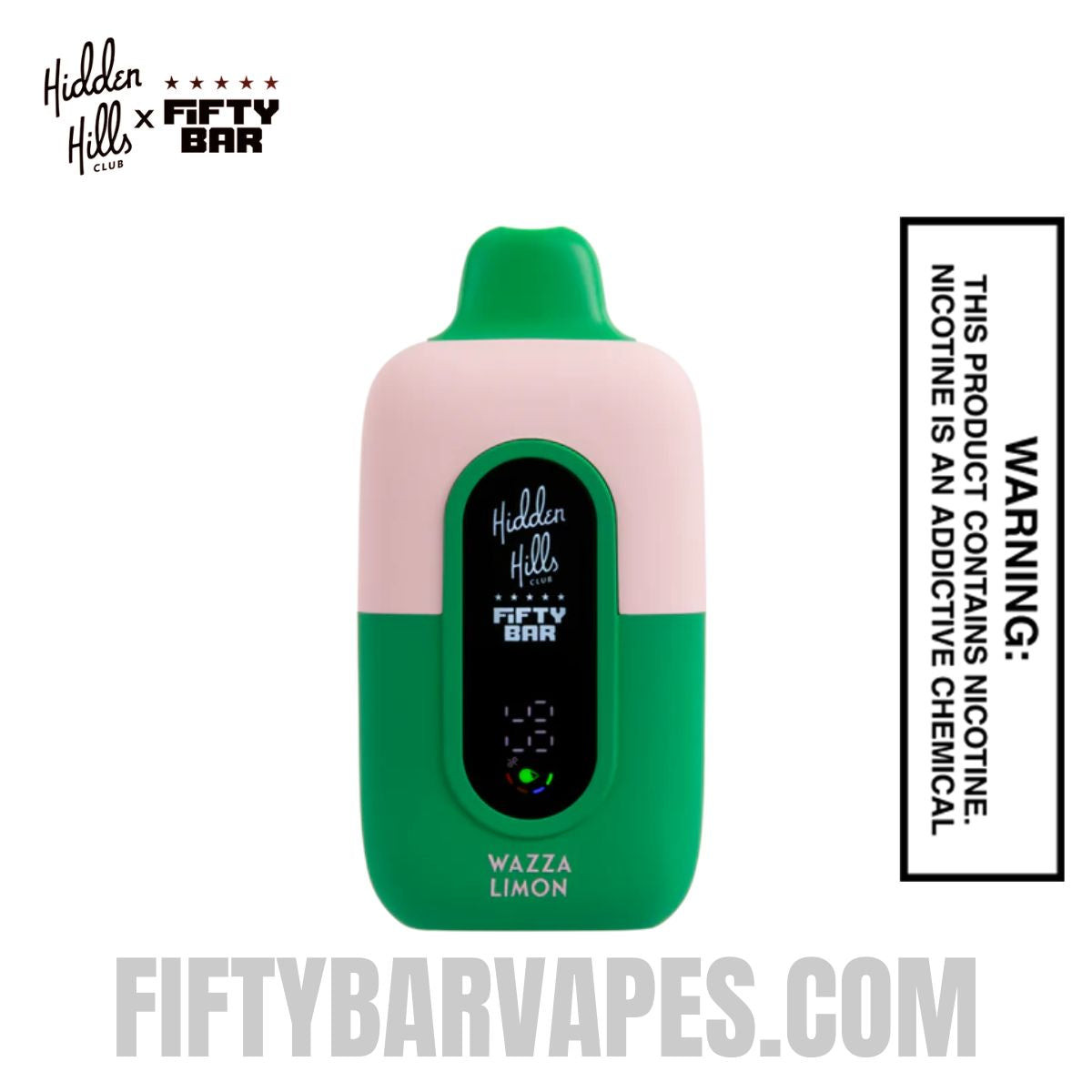 Wazza Limon Hidden Hills X Fifty Bar 20K | FiftyBarVapes