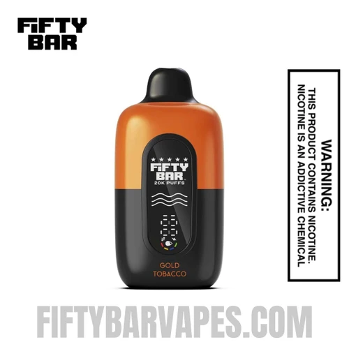 Gold Tobaccocino Fifty Bar 20K Disposable Vape