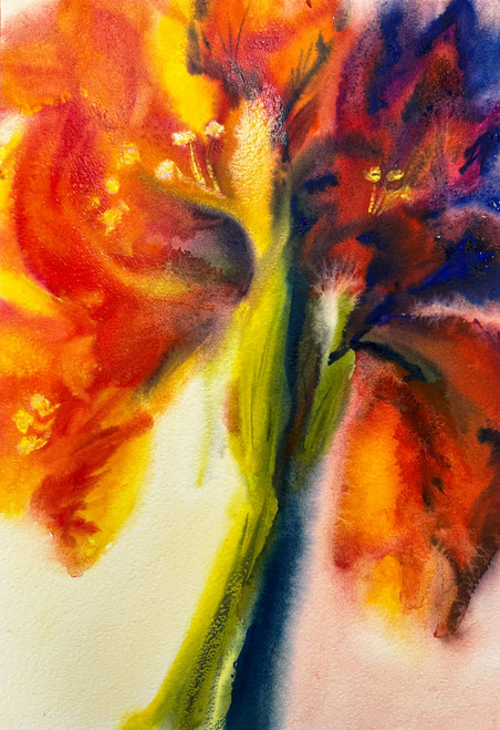 BLOMSTER-AKVAREL: 7. 8. marts kl 10-16 letøvet-øvet