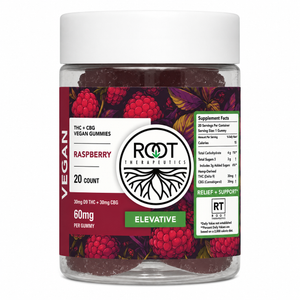 Root Therapeutics Delta 9 + CBG Gummies - 60mg - 30mg Delta 9 THC - 30mg CBG - Raspberry