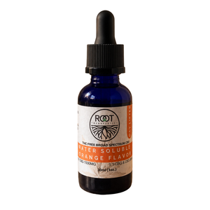 Root Therapeutics 3000mg Water-Soluble Broad Spectrum CBD + CBG Tincture, THC-Free, 2 oz bottle for pain relief, inflammation support, anxiety and daily wellness.