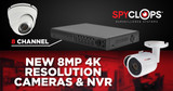 New 4K Resolution Surveillance Cameras and NVR Available from Spyclops®