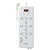 12-OUTLET 4050J SURGE PROTECTOR POWER STRIP WITH 2 USB 2.1A, RIGHT ANGLE PLUG, 6FT (WHITE)