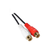 3.5MM STEREO MALE TO 2 RCA FEMALE AUDIO Y ADAPTER CABLE, 3FT