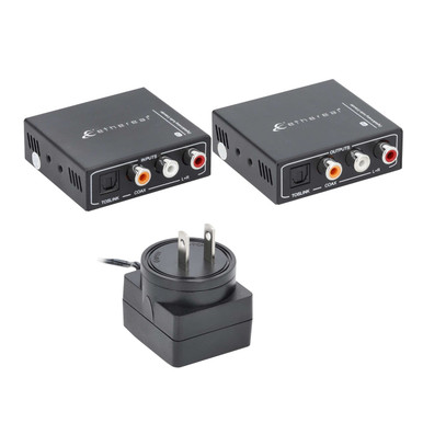 DIGITAL & ANALOG AUDIO EXTENDER, OPTICAL, COAX, RCA, CAT 5/6, 450M