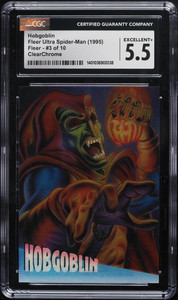 1995 Ultra Spider-Man ClearChrome Hobgoblin #3 CGC 5.5 EX+ 1995 Ultra Spider-Man ClearChrome Hobgoblin #3 CGC 5.5 EX+