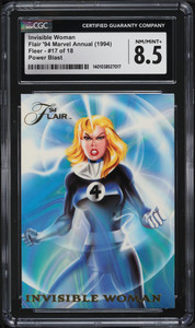 1994 Flair Marvel Annual Power Blast Invisible Woman #17 CGC 8.5 NM-MT+ 1994 Flair Marvel Annual Power Blast Invisible Woman #17 CGC 8.5 NM-MT+