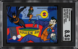 1993 Topps Batman The Animated Series Vinyl Mini-Cel 1 Batman Joker SGC 8.5 1993 Topps Batman The Animated Series Vinyl Mini-Cel 1 Batman Joker SGC 8.5