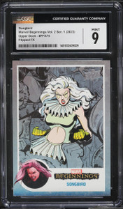 2023 Upper Deck Marvel Beginnings Vol. 2 Series 1 Flipped FX Songbird CGC 9 MINT 2023 Upper Deck Marvel Beginnings Vol. 2 Series 1 Flipped FX Songbird CGC 9 MINT
