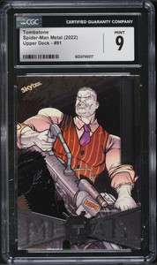 2022 Marvel Spider-Man Metal Tombstone #91 CGC 9 MINT 2022 Marvel Spider-Man Metal Tombstone #91 CGC 9 MINT