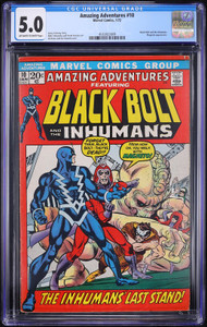 Amazing Adventures #10 (Marvel, 1972) CGC 5.0 Off-White To White Pages Amazing Adventures #10 (Marvel, 1972) CGC 5.0 Off-White To White Pages