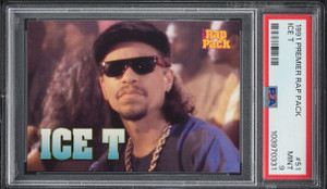 1991 Premier Rap Pack Ice T #51 PSA 9 MINT 1991 Premier Rap Pack Ice T #51 PSA 9 MINT
