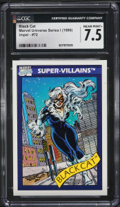 1990 Impel Marvel Universe Series I Black Cat #72 CGC 7.5 NRMT+ 1990 Impel Marvel Universe Series I Black Cat #72 CGC 7.5 NRMT+
