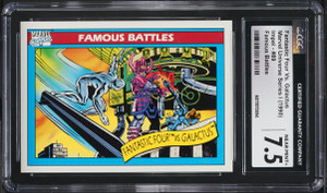 1990 Impel Marvel Universe Famous Battles Fantastic Four Vs Galactus #89 CGC 7.5 1990 Impel Marvel Universe Famous Battles Fantastic Four Vs Galactus #89 CGC 7.5