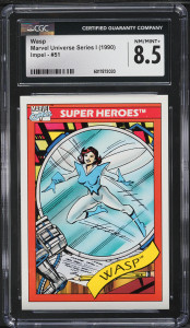 1990 Impel Marvel Universe Series I Wasp #51 CGC 8.5 NM-MT+ 1990 Impel Marvel Universe Series I Wasp #51 CGC 8.5 NM-MT+