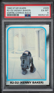1980 Star Wars R2-D2 (Kenny Baker) Empire Strikes Back #229 PSA 6 EX-MT 1980 Star Wars R2-D2 (Kenny Baker) Empire Strikes Back #229 PSA 6 EX-MT