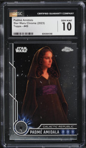 Padme Amidala Star Wars Chrome (2023) Topps - #49 CGC 10 Gem Mint Padme Amidala Star Wars Chrome (2023) Topps - #49 CGC 10 Gem Mint