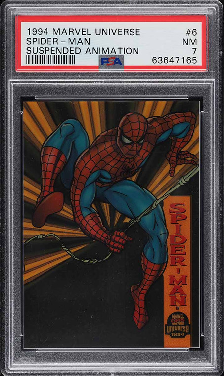 1994 Marvel Universe Suspended Animation Spider-Man #6 PSA 7 NRMT