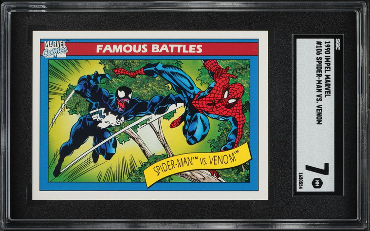 1990 Impel Marvel Universe Spider-Man Vs Venom #106 SGC 7 NRMT