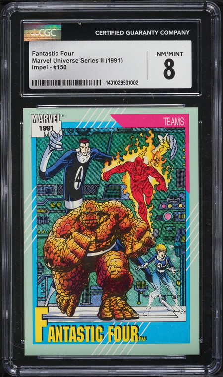 1991 Impel Marvel Universe Series II Fantastic Four #150 CGC 8 NM-MT