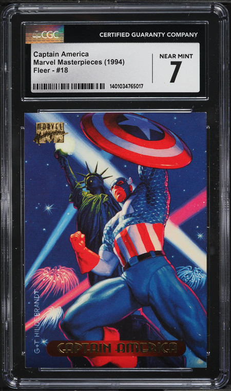 1994 Marvel Masterpieces Captain America #18 CGC 7 NRMT