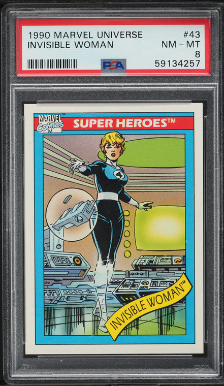 1990 Impel Marvel Universe Invisible Woman #43 PSA 8 NM-MT