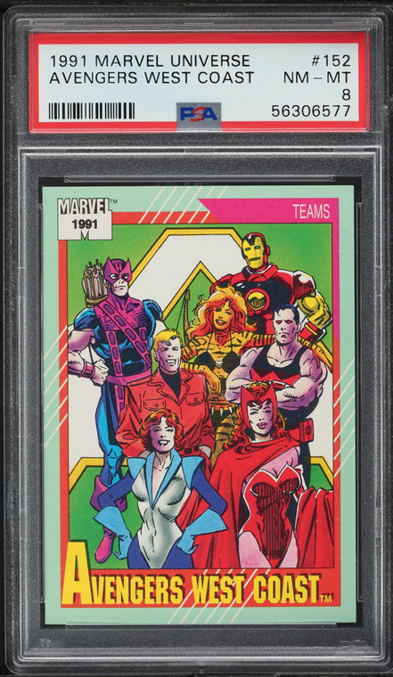 1991 Impel Marvel Universe Avengers West Coast #152 PSA 8 NM-MT
