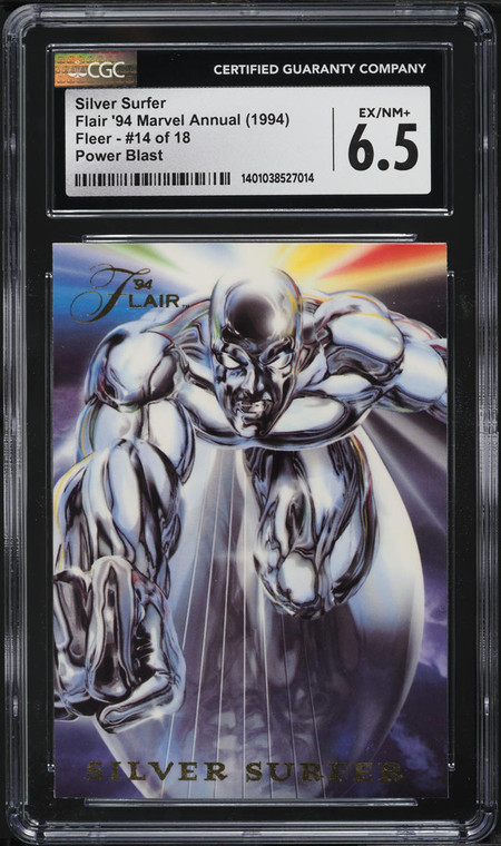1994 Flair Marvel Annual Power Blast Silver Surfer #14 CGC 6.5 EXMT+