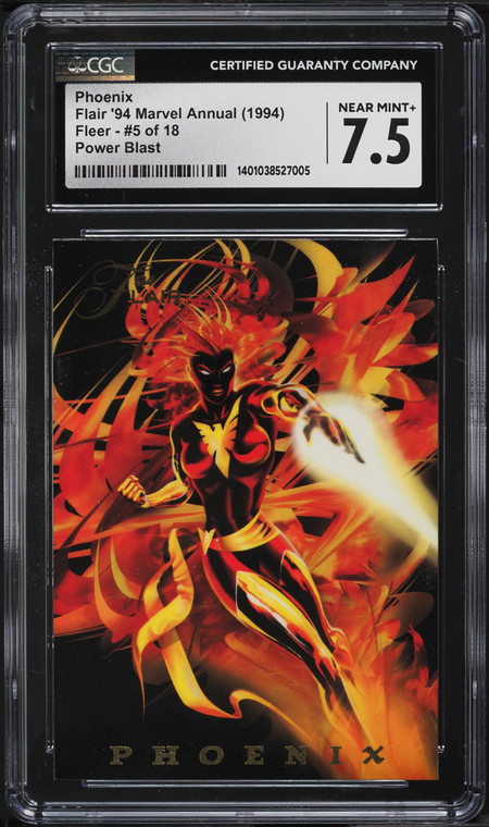 1994 Flair Marvel Annual Power Blast Phoenix #5 CGC 7.5 NRMT+