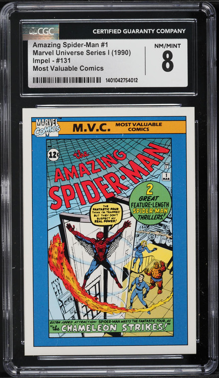 1990 Impel Marvel Universe Most Valuable Comics Amazing Spider-Man #1 #131 CGC 8