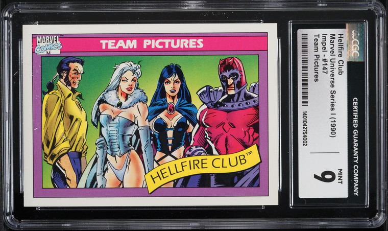 1990 Impel Marvel Universe Team Pictures Hellfire Club #147 CGC 9 MINT