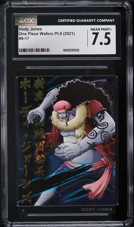 2021 One Piece Wafers Japanese Part 9 Hody Jones #9-17 CGC 7.5 NRMT+