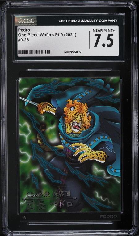 2021 One Piece Wafers Japanese Part 9 Pedro #9-26 CGC 7.5 NRMT+
