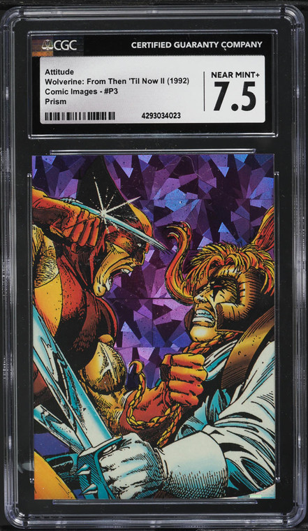 1992 Comic Images Wolverine: From Then 'Til Now II Prism Attitude #P3 CGC 7.5