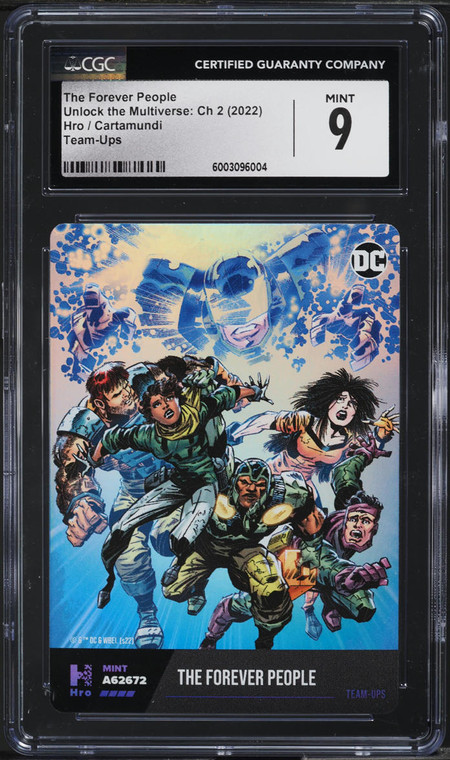 2022 DC Unlock The Multiverse Ch 2 Team-Ups Cartamundi The Forever People CGC 9
