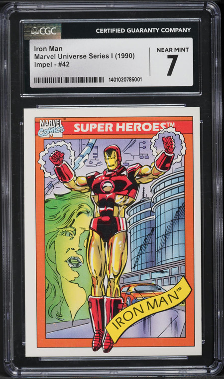 1990 Impel Marvel Universe Iron Man #42 CGC 7 NRMT