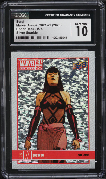 2023 Upper Deck Marvel Annual '21-22 Silver Sparkle Sersi #75 CGC 10 GEM MINT