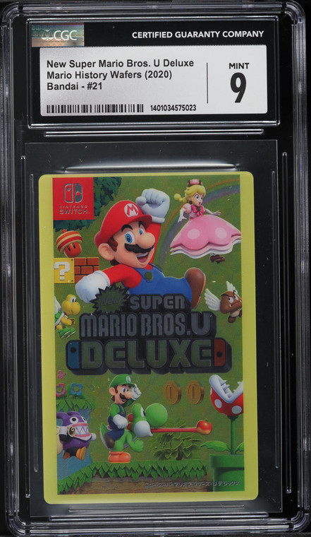 2020 Nintendo Mario History Japanese Wafers New Super Mario Bros. U Deluxe CGC 9