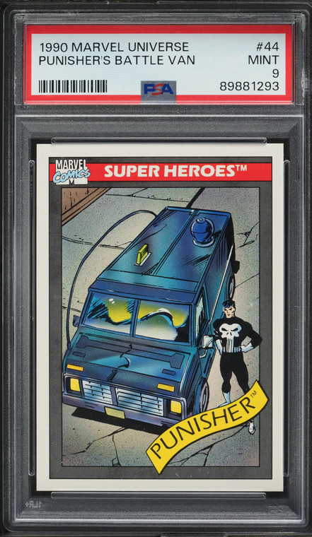 1990 Impel Marvel Universe Punisher's Battle Van #44 PSA 9 MINT
