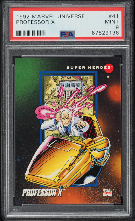 1992 Impel Marvel Universe Professor X #41 PSA 9 MINT
