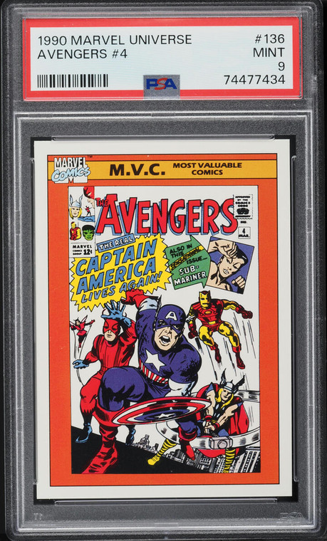 1990 Impel Marvel Universe Avengers #4 #136 PSA 9 MINT