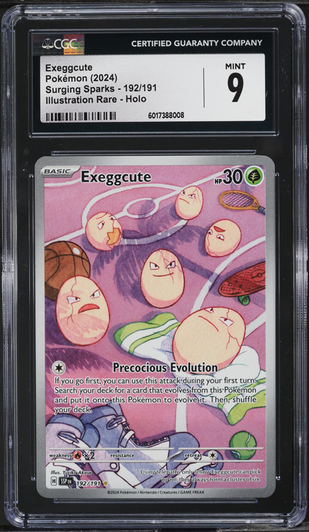 2024 Pokemon SV Surging Sparks Illustration Rare Exeggcute #192 CGC 9 MINT