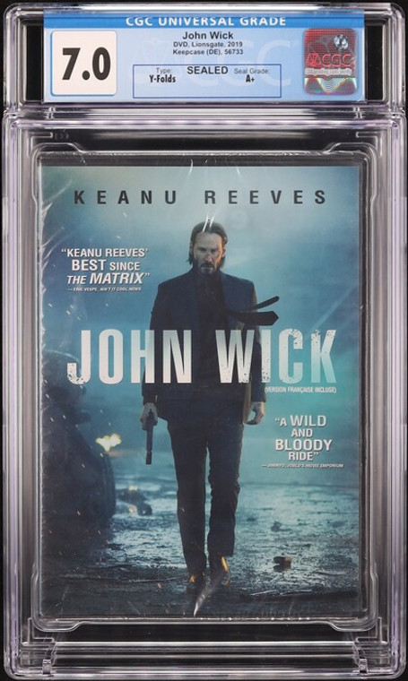 John Wick (DVD, 2019) CGC 7.0 A+ Sealed