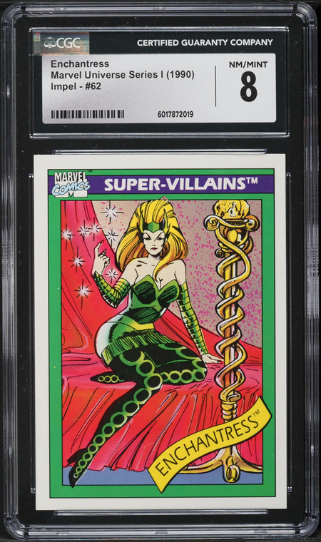 1990 Impel Marvel Universe Series I Enchantress #62 CGC 8 NM-MT
