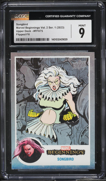 2023 Upper Deck Marvel Beginnings Vol. 2 Series 1 Flipped FX Songbird CGC 9 MINT